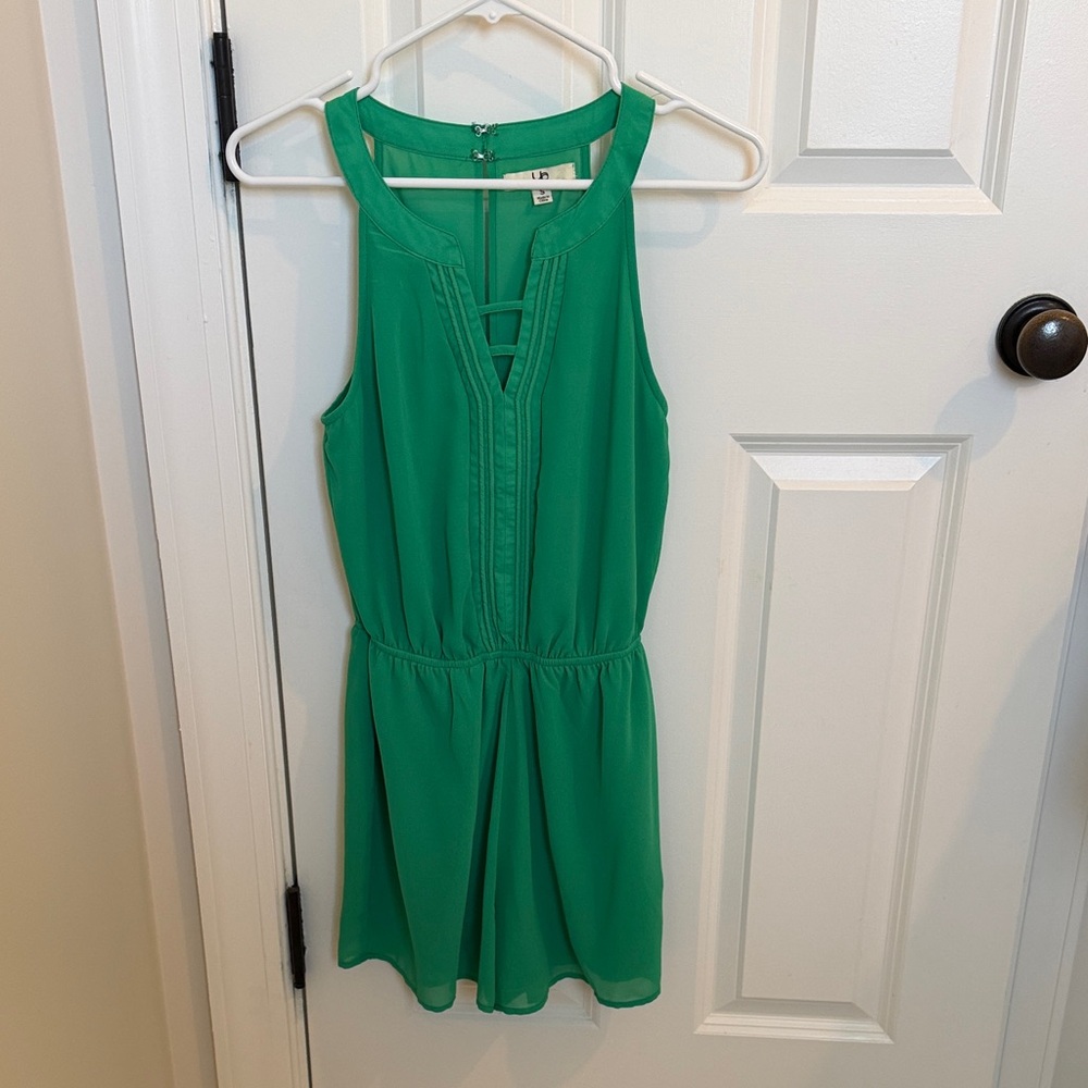 Ya Los Angeles Green Sleeveless Romper